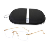 Maxbell Maxbell Game Eyeglasses Fashion Portable Practical Clear Eye Glasses Women Golden