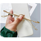 Maxbell Maxbell Game Eyeglasses Fashion Portable Practical Clear Eye Glasses Women Golden
