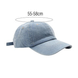 Maxbell Maxbell Denim Baseball Cap Fashionable Retro Adjustable Summer Plain Cap Trucker Hat Light Blue