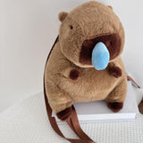 Maxbell 2xCapybara Backpack Large Capacity Cute Animal Backpack for Travel Ladies Kids