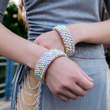 Belly Dance Bracelet Elegant Wristband Costume Accessory Rhinestone Bracelet