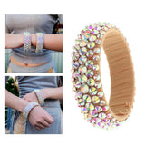 Belly Dance Bracelet Elegant Wristband Costume Accessory Rhinestone Bracelet