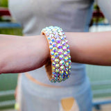 Belly Dance Bracelet Elegant Wristband Costume Accessory Rhinestone Bracelet