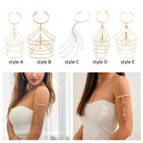 Maxbell Tassel Upper Arm Cuff Bridal Arm Accessory Lariat Armlet Upper Arm Bracelets style A