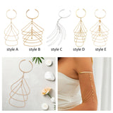 Maxbell Tassel Upper Arm Cuff Bridal Arm Accessory Lariat Armlet Upper Arm Bracelets style A