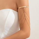 Maxbell Tassel Upper Arm Cuff Bridal Arm Accessory Lariat Armlet Upper Arm Bracelets style A
