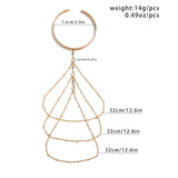 Maxbell Tassel Upper Arm Cuff Bridal Arm Accessory Lariat Armlet Upper Arm Bracelets style A