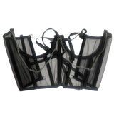 Maxbell Maxbell Lace Corset Belt Waistband Girdle Adjustable Push up Boned Wide Belt Black