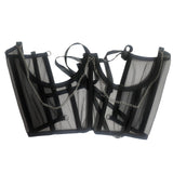 Maxbell Maxbell Lace Corset Belt Waistband Girdle Adjustable Push up Boned Wide Belt Black