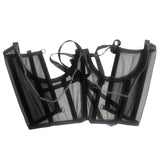 Maxbell Maxbell Lace Corset Belt Waistband Girdle Adjustable Push up Boned Wide Belt Black