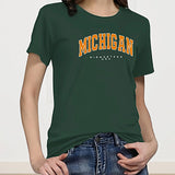 Maxbell Maxbell T Shirt for Women Summer Souvenir Crew Neck Shirt for Daily Wear Work Hiking M