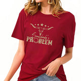 Maxbell Maxbell T Shirt for Women Summer Clothing Crewneck Tee for Hiking Shopping Traveling S