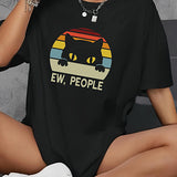 Maxbell Maxbell Womens T Shirt Summer Souvenir Short Sleeve Top for Camping Traveling Office XL