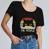 Maxbell Maxbell Womens T Shirt Summer Simple Short Sleeve Top for Walking Vacation Traveling L