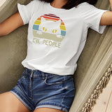 Maxbell Maxbell T Shirt for Women Summer Soft Female Crew Neck Shirt for Hiking Beach Travel L