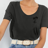 Maxbell Maxbell Women's T Shirt Summer Souvenir Crewneck Tee for Commuting Holiday Traveling S