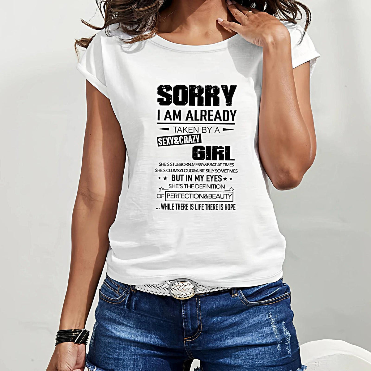 Maxbell Maxbell T Shirt for Women Summer Clothes Trendy Basic Tee for Shopping Vacation Work M