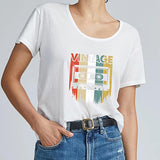 Maxbell Maxbell Womens T Shirt Summer Souvenir Classic Crewneck Tee for Work Beach Traveling XL