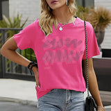 Maxbell Maxbell Womens T Shirt Summer Female Ladies Short Sleeve Top for Walking Travel Work M