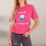 Maxbell Maxbell Women's T Shirt Summer Soft Streetwear Crewneck Shirt for Street Work Office S