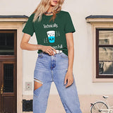 Maxbell Maxbell T Shirt for Women Summer Streetwear Crewneck Shirt for Holiday Hiking Sports XL