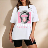 Maxbell T Shirt for Women Summer Simple Crew Neck Tee for Sports Daily Wear Shopping L