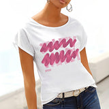 Maxbell Maxbell Women's T Shirt Summer Soft Sportswear Crewneck Shirt for Walking Beach Work S