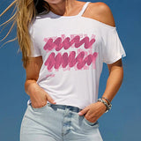 Maxbell Maxbell T Shirt for Women Summer Simple Crewneck Tee for Street Commuting Daily Wear M