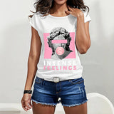 Maxbell Maxbell Womens T Shirt Summer Clothes Outfits Short Sleeve Top for Holiday Trip Work XL