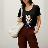 Maxbell Maxbell Womens T Shirt Summer Female Stylish Basic Tee for Traveling Shopping Office XL