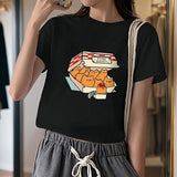 Maxbell Maxbell Women's Crop Ladies Crewneck Shirt for Backpacking Beach Shopping L