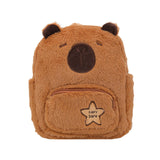 Maxbell Maxbell Girl Furry Capybara Backpack Cute Knapsack for Birthday Gift Travel Holidays