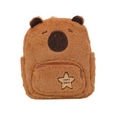Maxbell Maxbell Girl Furry Capybara Backpack Cute Knapsack for Birthday Gift Travel Holidays