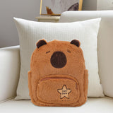 Maxbell Maxbell Girl Furry Capybara Backpack Cute Knapsack for Birthday Gift Travel Holidays
