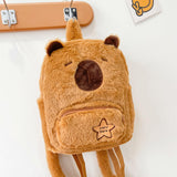 Maxbell Maxbell Girl Furry Capybara Backpack Cute Knapsack for Birthday Gift Travel Holidays