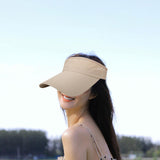 Maxbell Maxbell Summer Sun Hat Lightweight Quick Drying Top Empty for Tennis Holiday Cycling Khaki