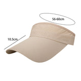 Maxbell Maxbell Summer Sun Hat Lightweight Quick Drying Top Empty for Tennis Holiday Cycling Khaki