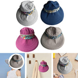 Maxbell Maxbell Womens Sun Hat Fishing Cap Outdoor Casual Sunhat with Neck Protector Scarf Gray