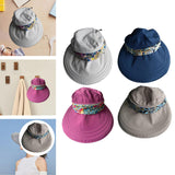 Maxbell Maxbell Womens Sun Hat Fishing Cap Outdoor Casual Sunhat with Neck Protector Scarf Gray