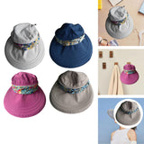 Maxbell Womens Sun Hat Fishing Cap Outdoor Casual Sunhat with Neck Protector Scarf Gray