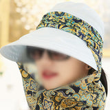 Maxbell Maxbell Womens Sun Hat Fishing Cap Outdoor Casual Sunhat with Neck Protector Scarf Gray