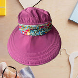 Maxbell Maxbell Womens Sun Hat Fishing Cap Outdoor Casual Sunhat with Neck Protector Scarf Purple