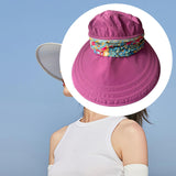 Maxbell Maxbell Womens Sun Hat Fishing Cap Outdoor Casual Sunhat with Neck Protector Scarf Purple