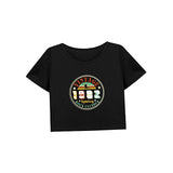 Maxbell Maxbell Women's Loose Crop Ladies Crew Neck Tee for Office Hiking Holiday S
