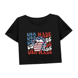 Maxbell Maxbell Women's Crop Souvenir Stylish T Shirt for Vacation Holiday Hiking L