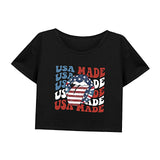 Maxbell Maxbell Women's Crop Souvenir Stylish T Shirt for Vacation Holiday Hiking XXL