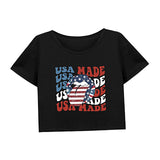 Maxbell Maxbell Women's Crop Souvenir Stylish T Shirt for Vacation Holiday Hiking XXL