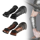 Maxbell Maxbell Medieval Arm Guards Stage Fancy Dress Arm Cuffs Men Women Medieval Vambraces Black