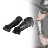 Maxbell Maxbell Medieval Arm Guards Stage Fancy Dress Arm Cuffs Men Women Medieval Vambraces Black