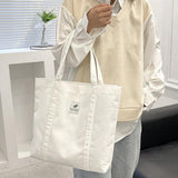 Maxbell Maxbell Tote Bag Lightweight Washable Women Cute Grocery Bag for Party Travel School White